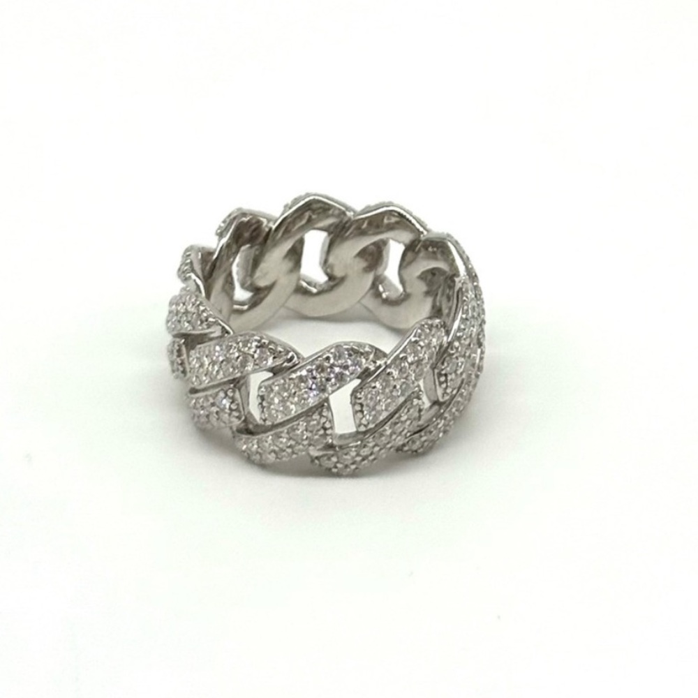 925 Silver, 2.6CTW Moissanite Miami Cuban Ring